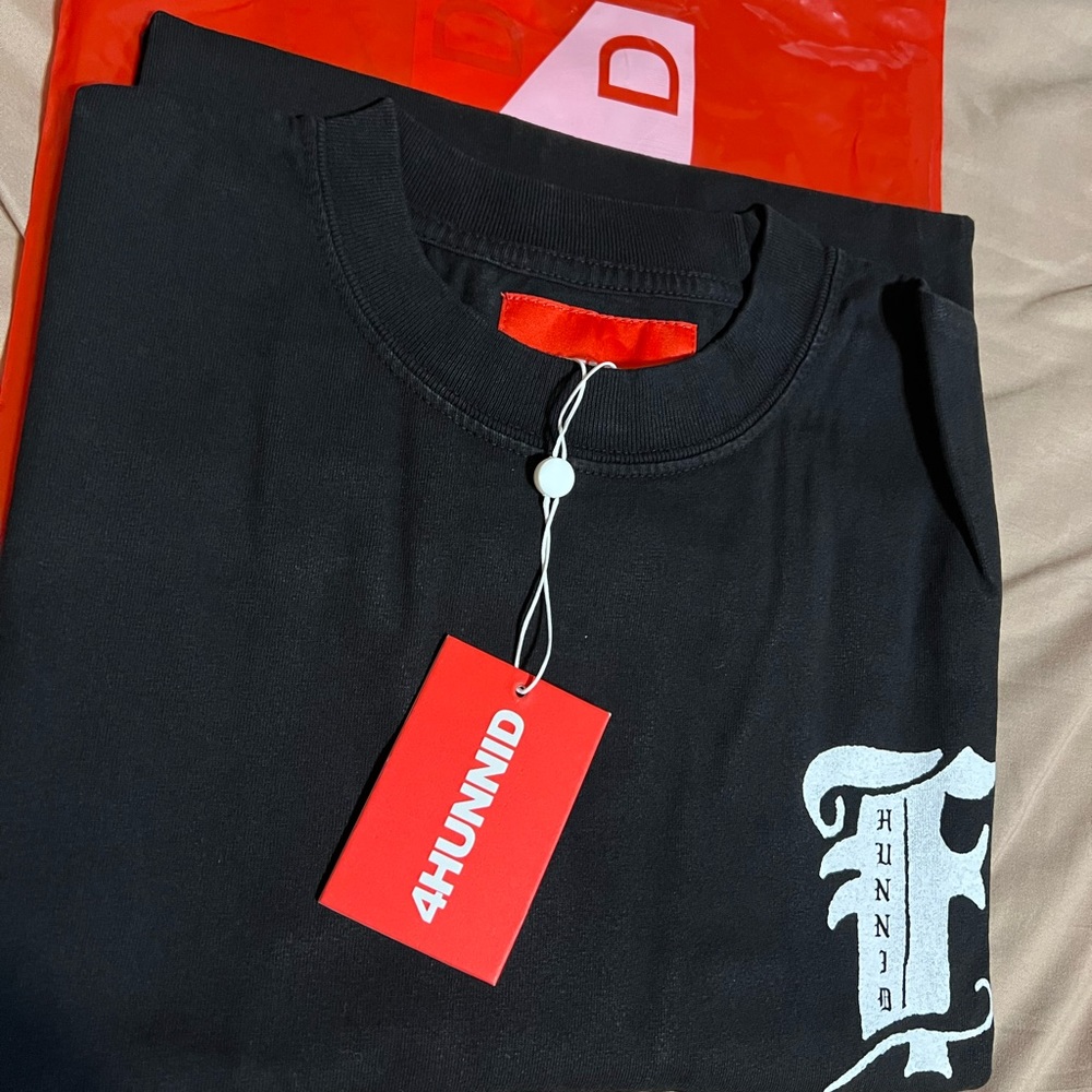 4Hunnid Black T-Shirt